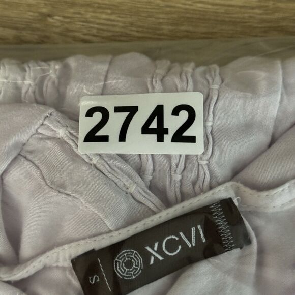 XCVI Shirt Women Small Purple Brown Tie Dye Lightweight Casual Basic Boho Hippie - Picture 8 of 8